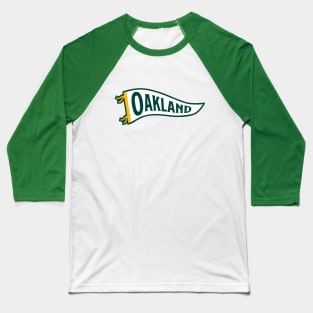 Oakland Pennant - Green Baseball T-Shirt